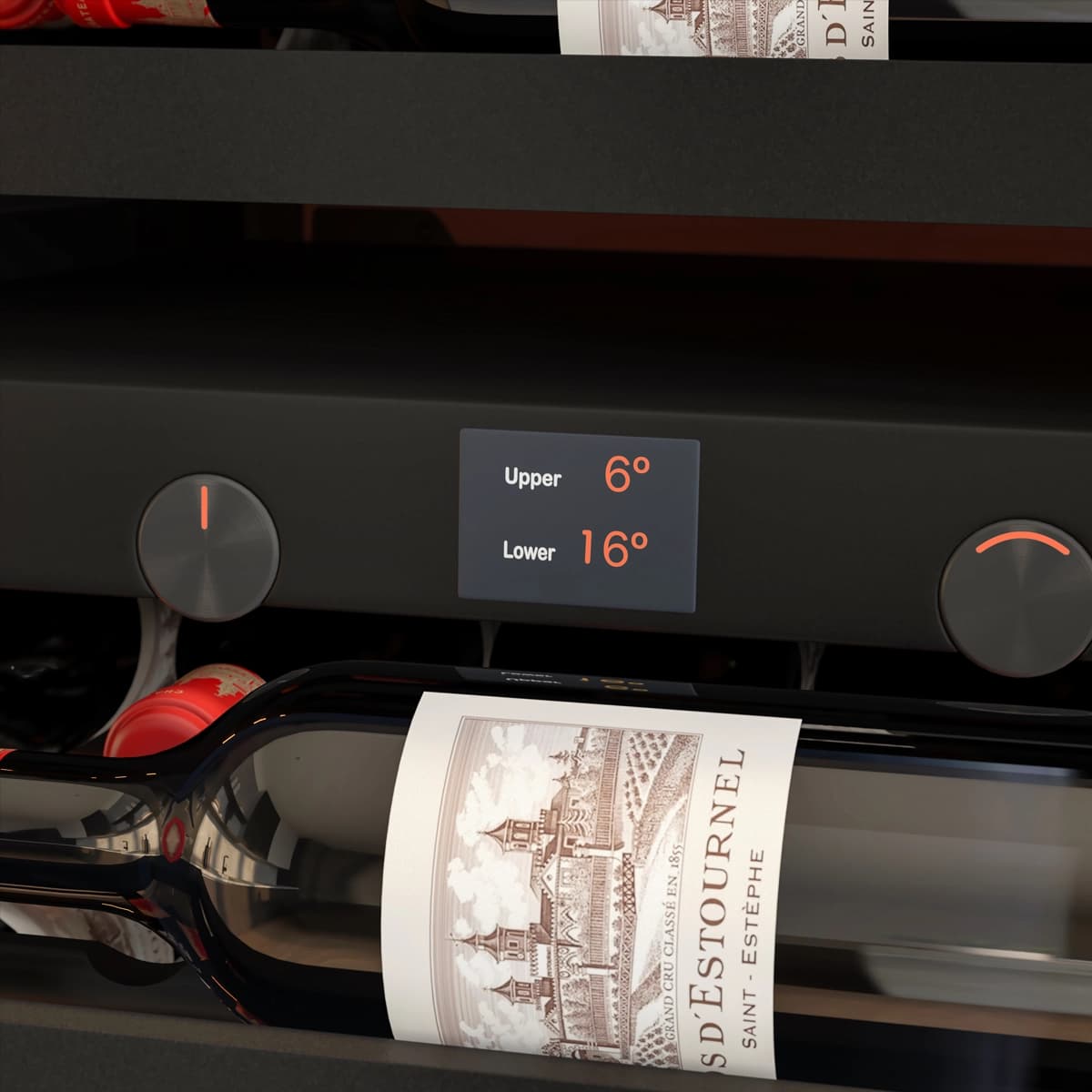 Imperial 40 bottles - push open - 2 zones - Black - Integrated