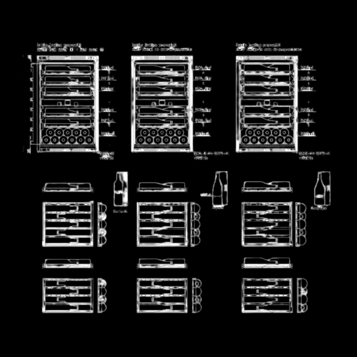 Imperial 40 bottles - push open - 2 zones - Black - Integrated