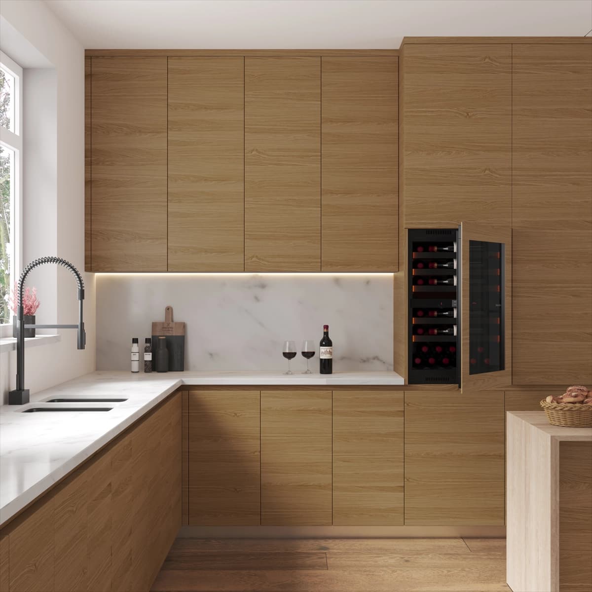 Imperial 40 bottles - push open - 2 zones - Kitchen door