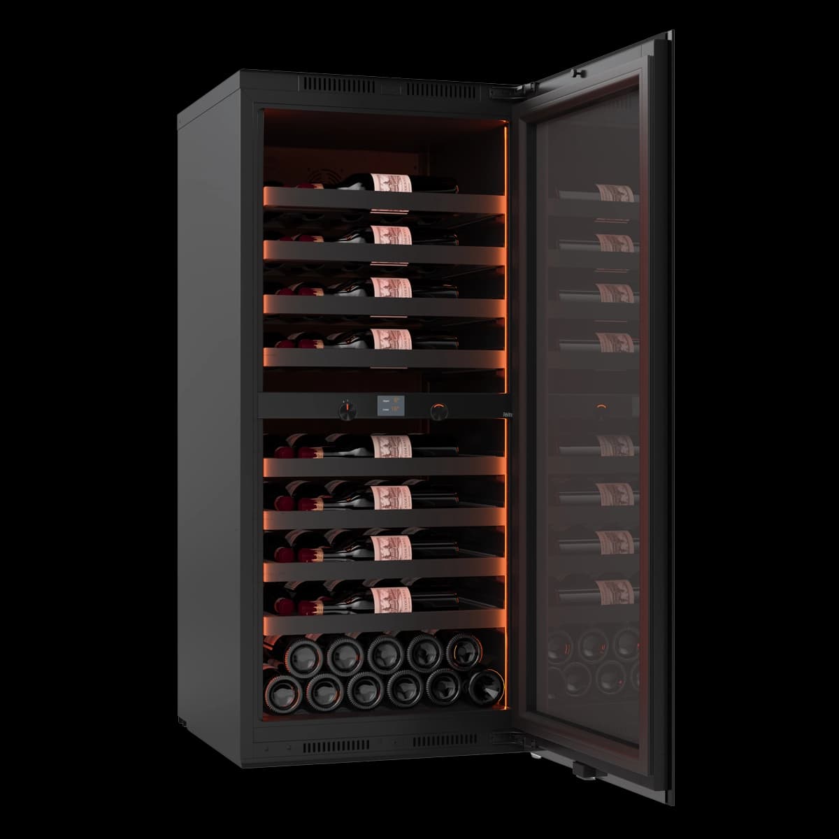 Imperial 62 bottles - push open - 2 zones - Black - Integrated