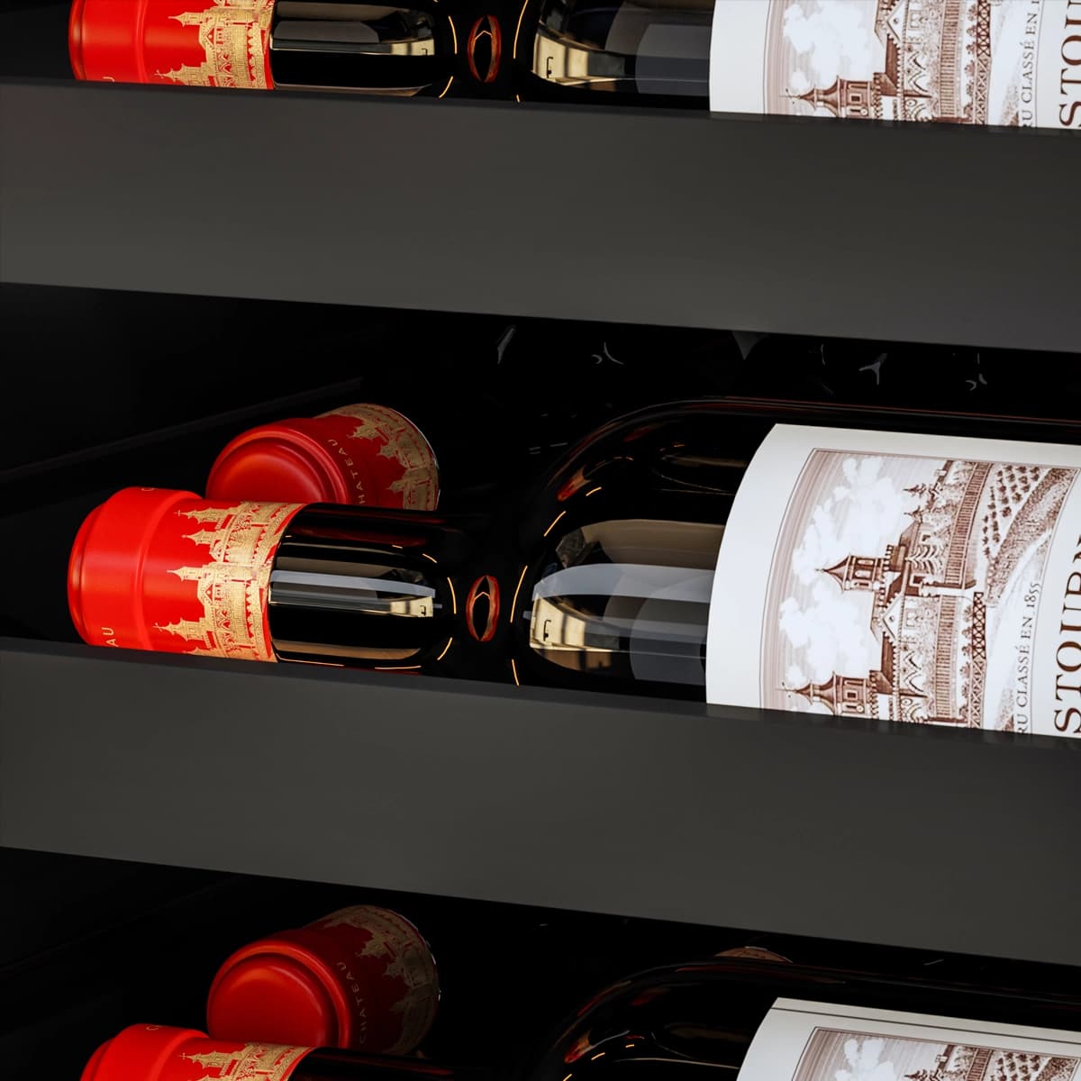 Imperial 62 bottles - push open - 2 zones - Black - Integrated