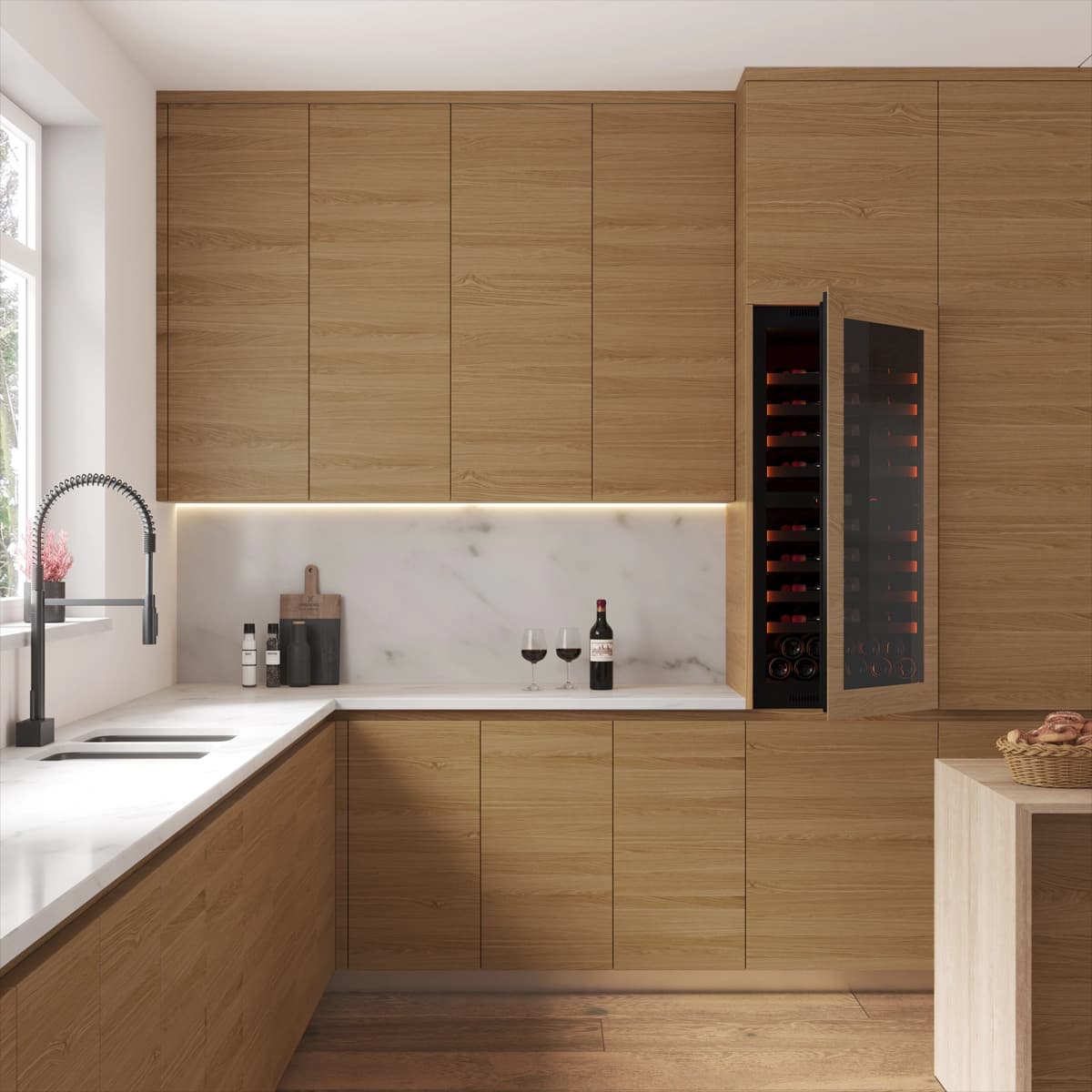 Imperial 62 bottles - push open - 2 zones - Kitchen door