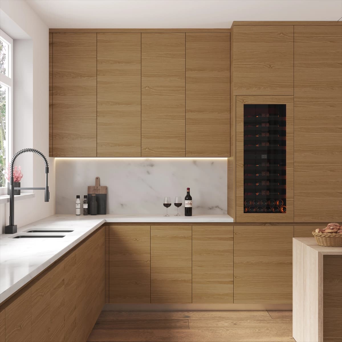 Imperial 62 bottles - push open - 2 zones - Kitchen door