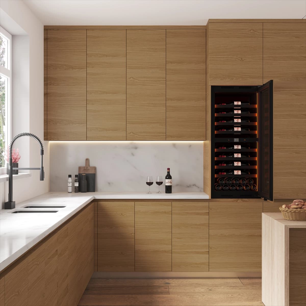 Imperial 62 bottles - push open - 2 zones - Kitchen door