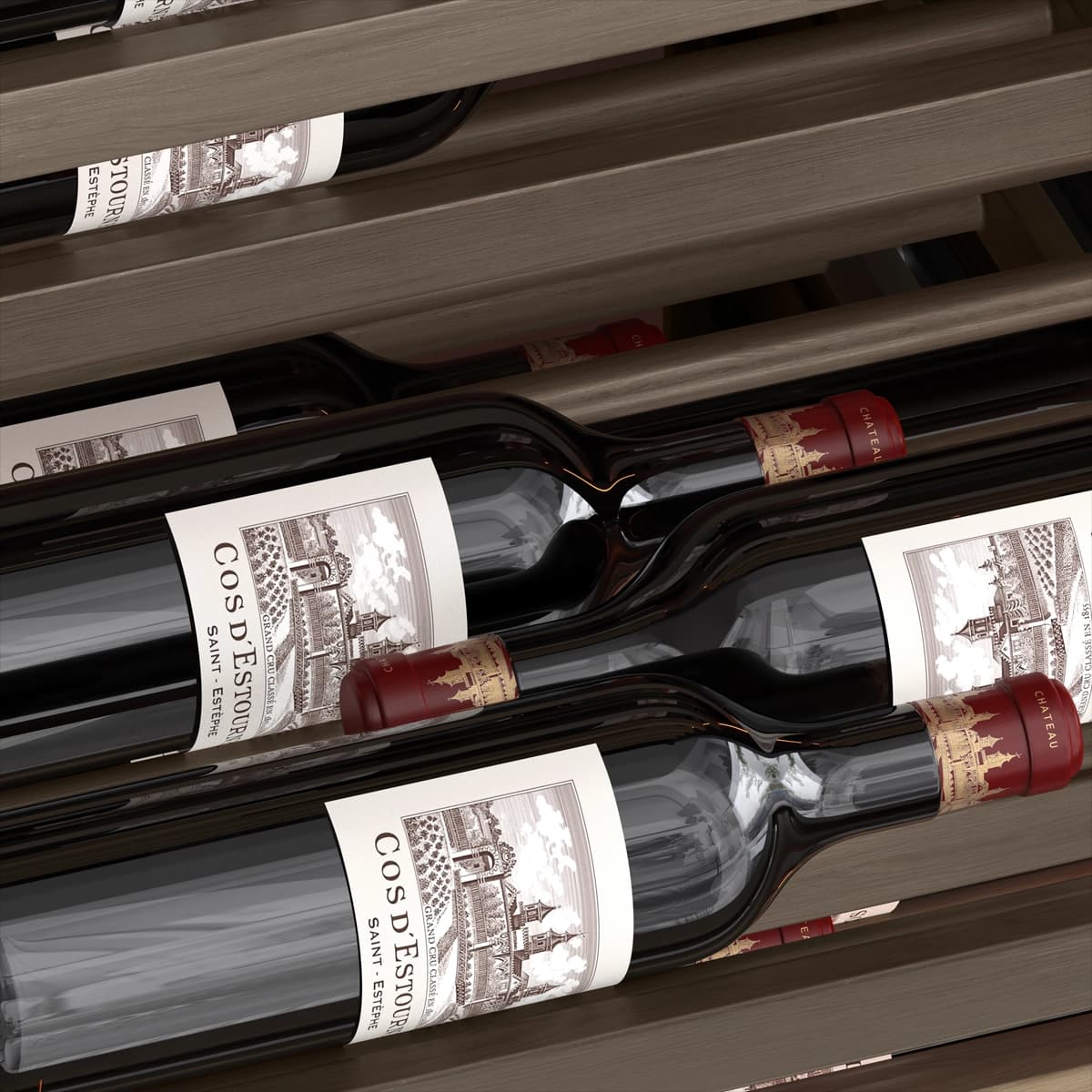 Majestic 111 bottles - 2 zones - Black glass front