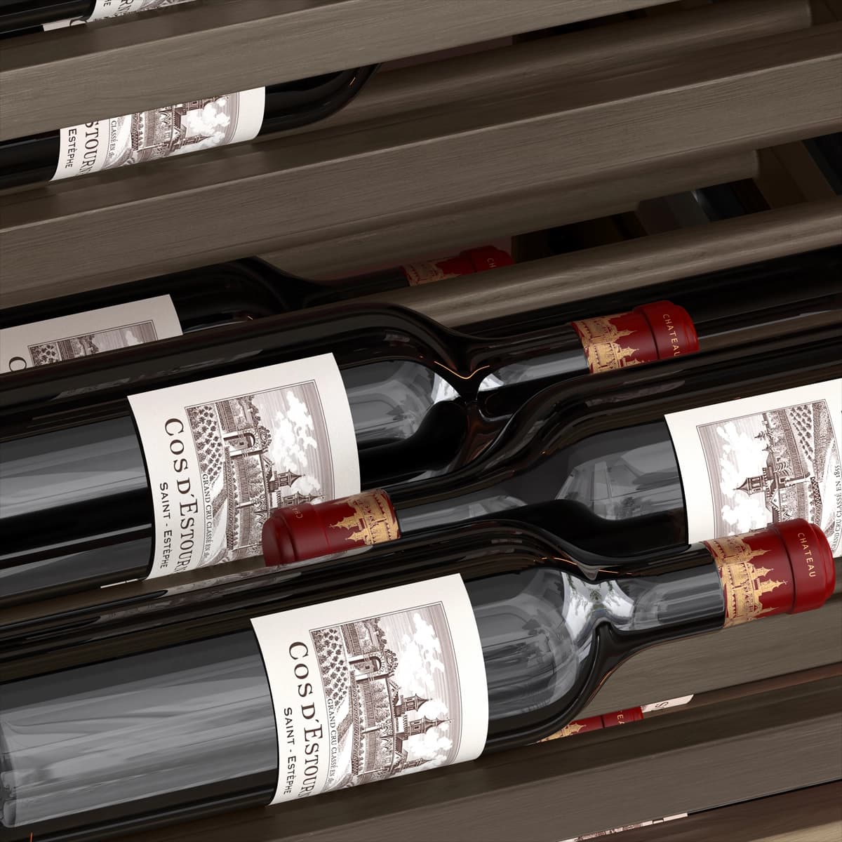 Majestic 119 bottles - 1 zone - Black glass front