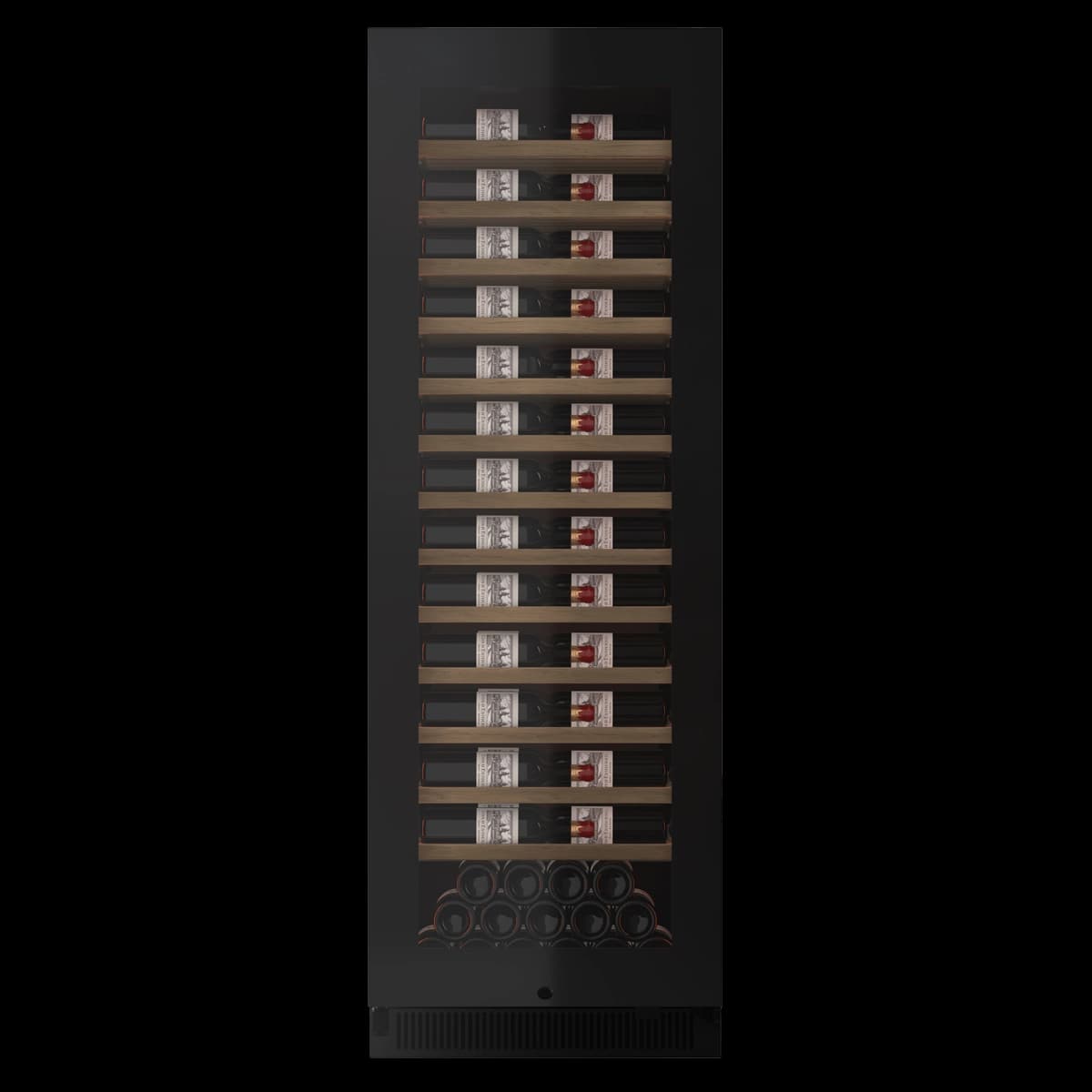 Majestic 119 bottles - 1 zone - Black glass front
