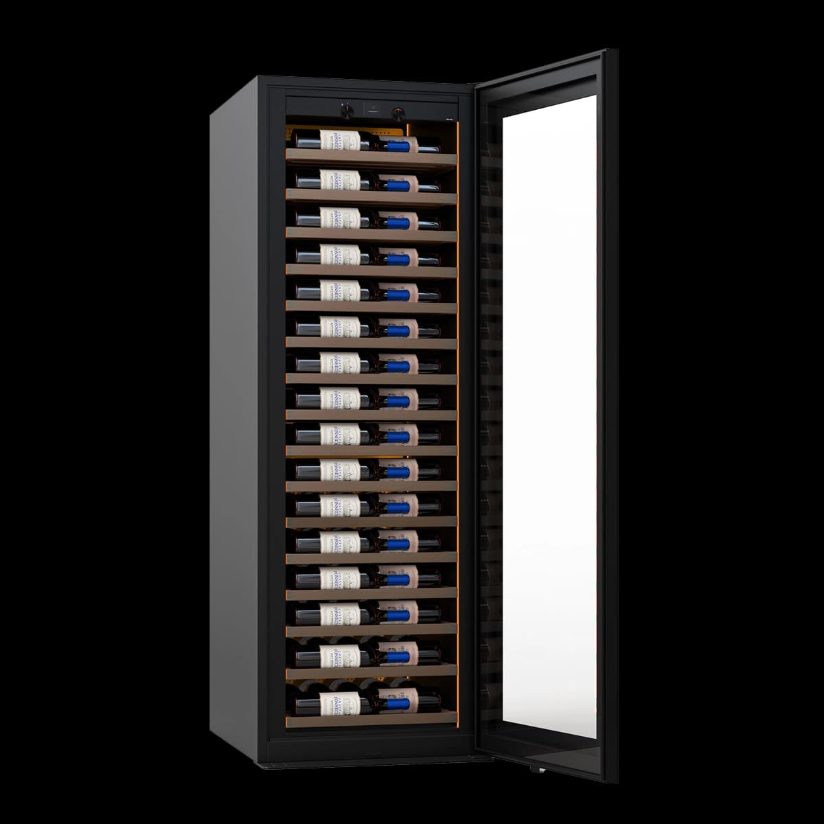 Majestic 125 bottles - 1 zone - Black glass front
