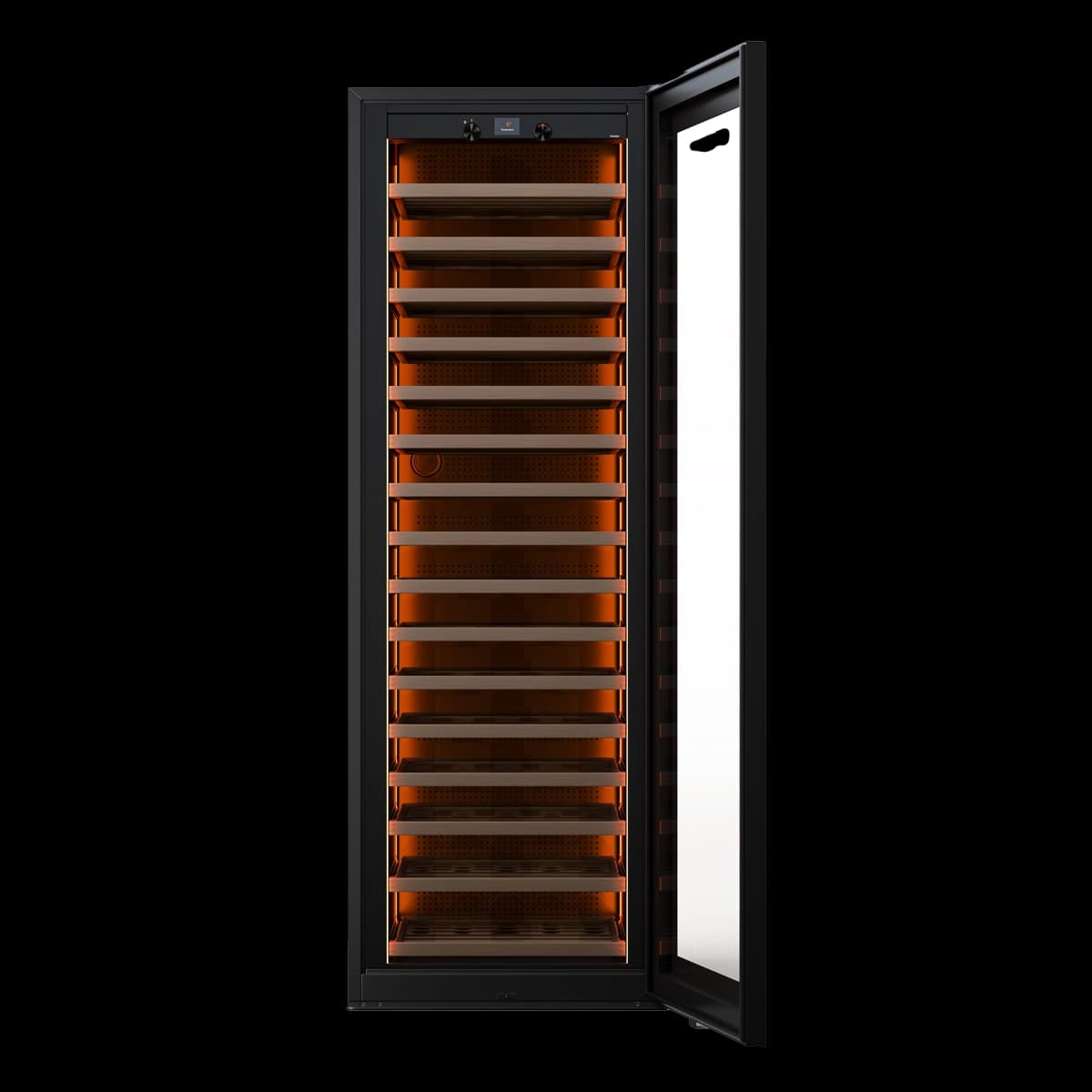 Majestic 125 bottles - 1 zone - Black glass front