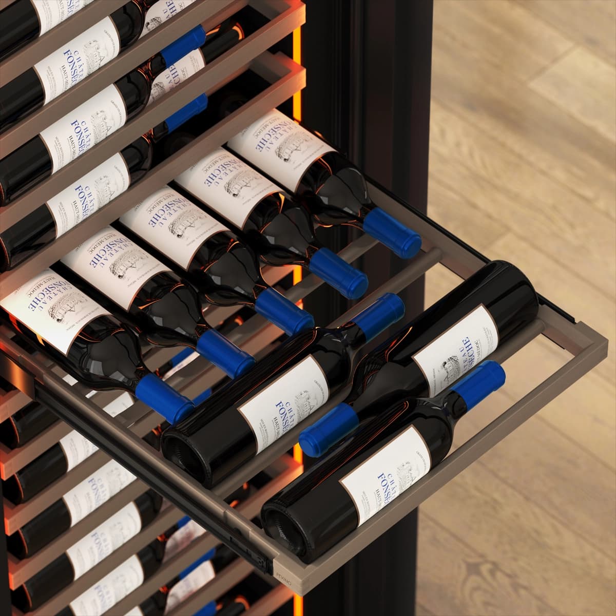 Majestic 125 bottles - 1 zone - Black glass front