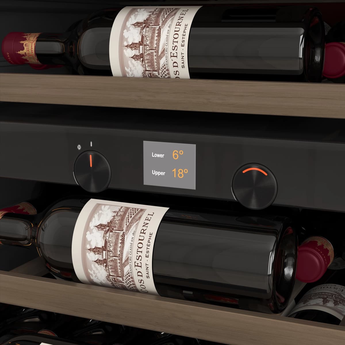 Majestic SB 39 bottles - 2 zones - Black glass front