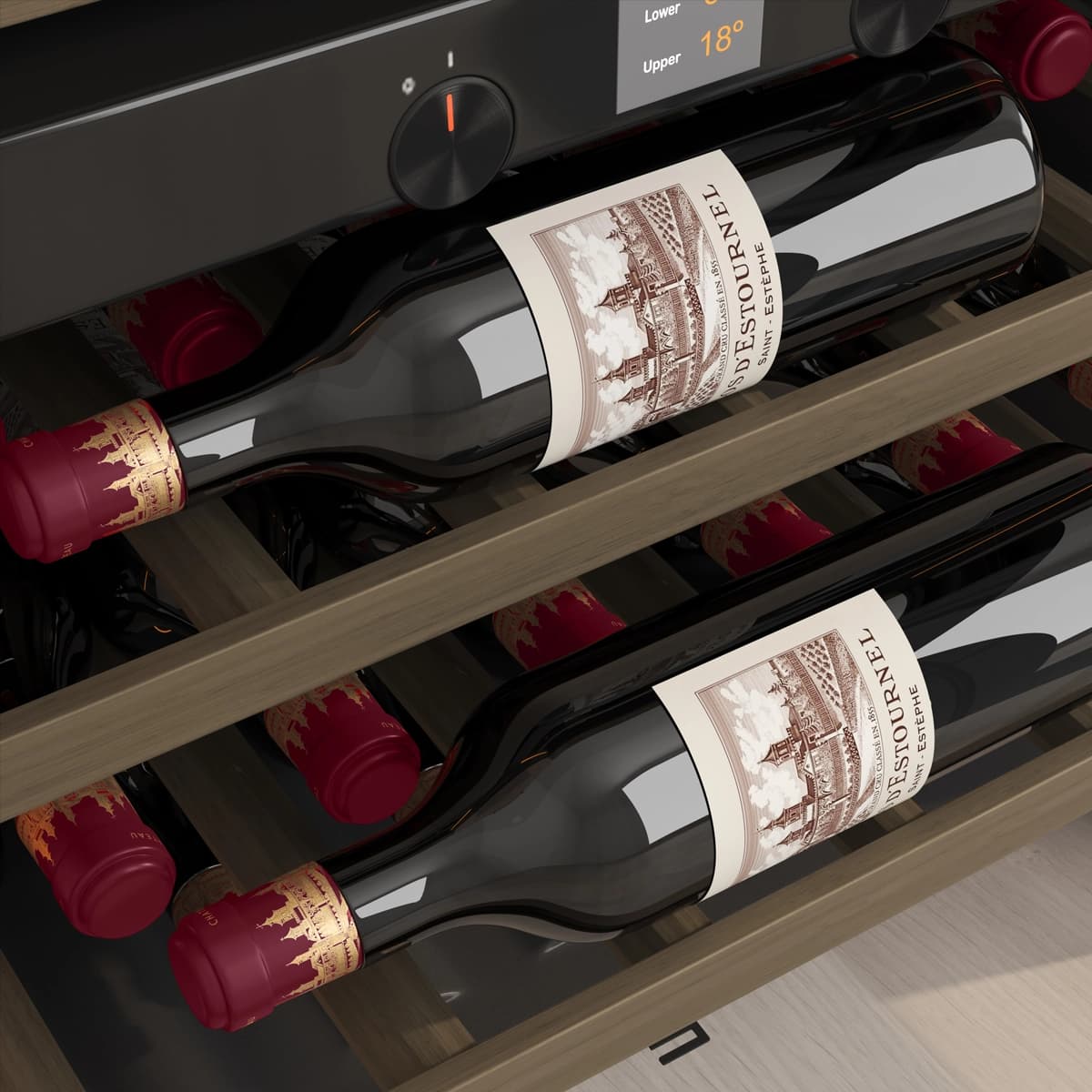 Majestic SB 39 bottles - 2 zones - Black glass front