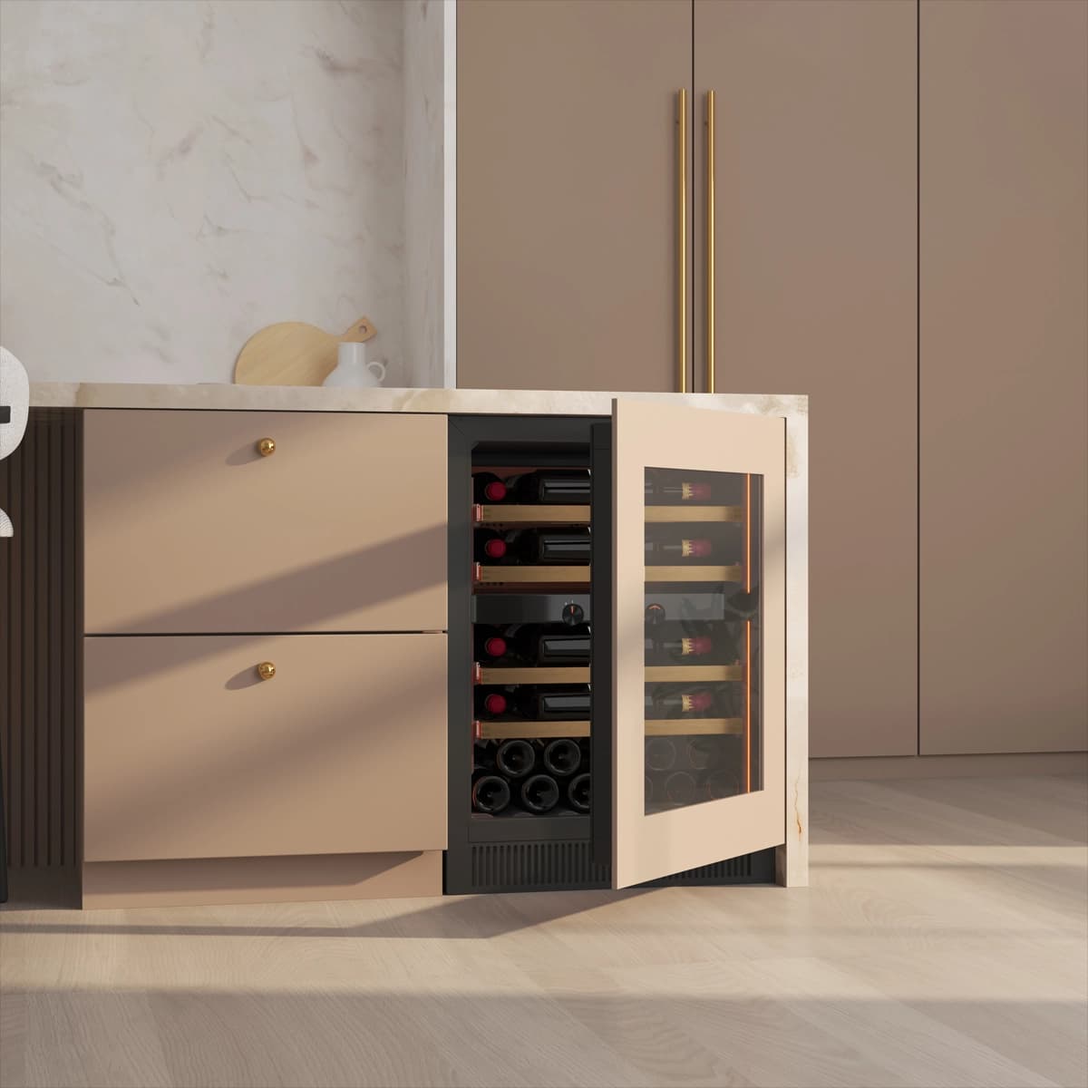 Majestic 35 bottles - 2 zones - Kitchen door