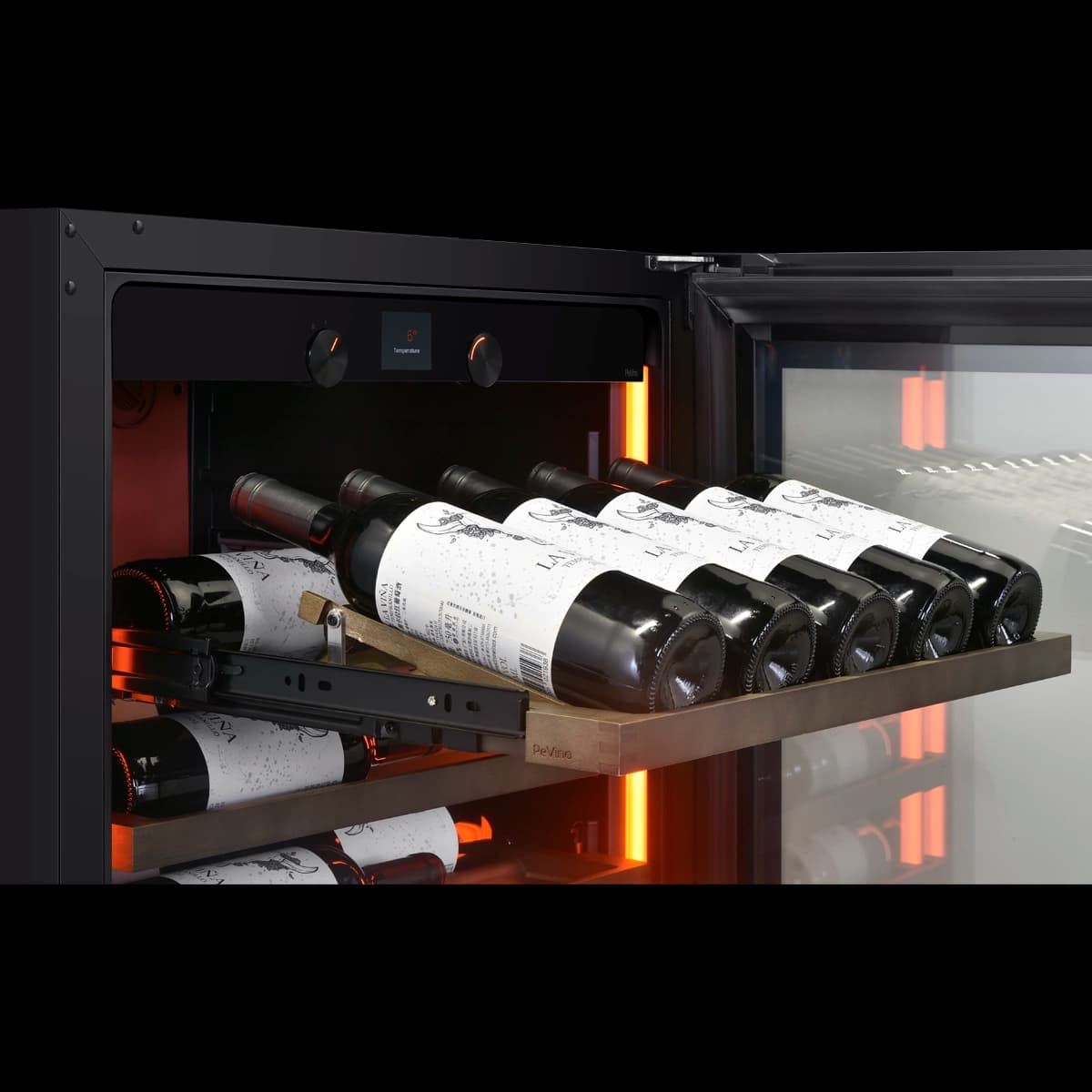 Majestic SB 35 bottles - 1 zone - Black Glassfront