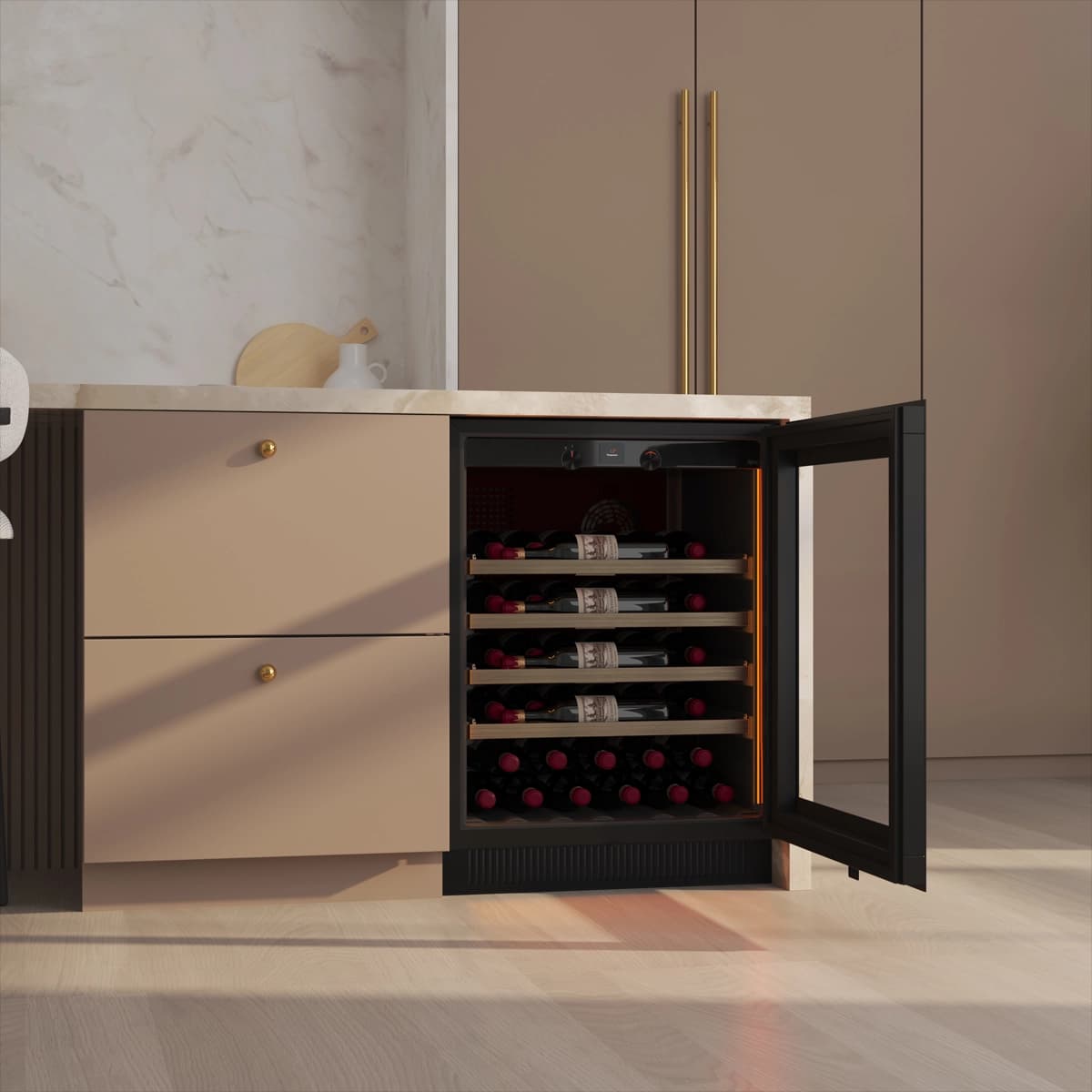 Majestic SB 35 bottles - 1 zone - Black Glassfront