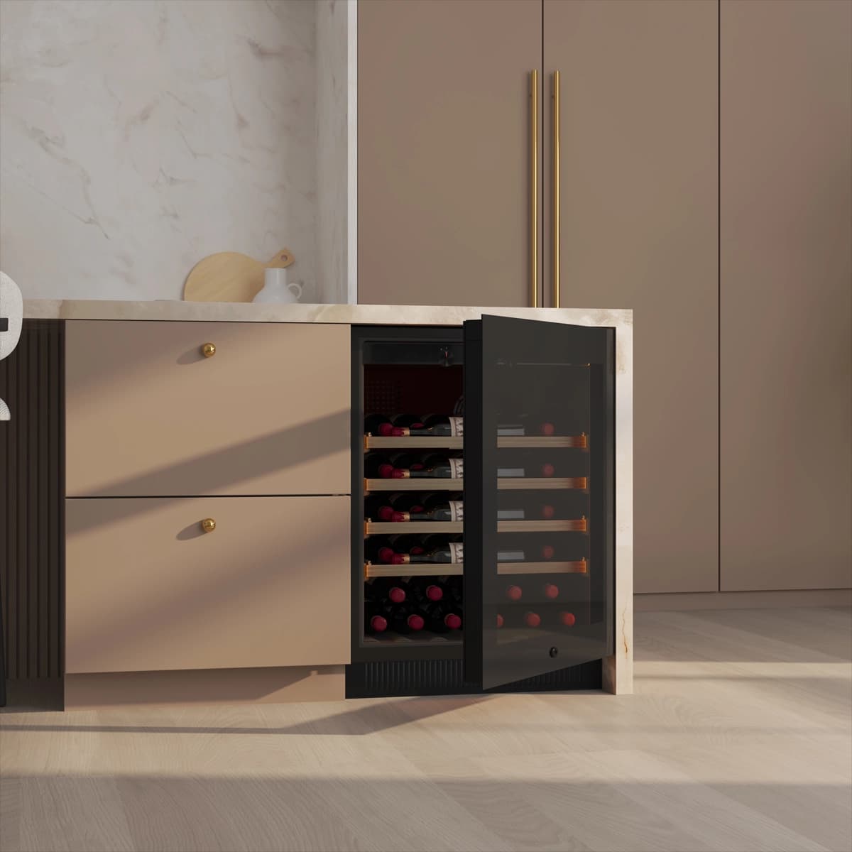 Majestic SB 35 bottles - 1 zone - Black Glassfront