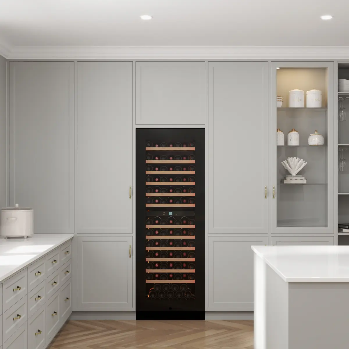 Noble 123 bottles - 2 zones - Black glass front
