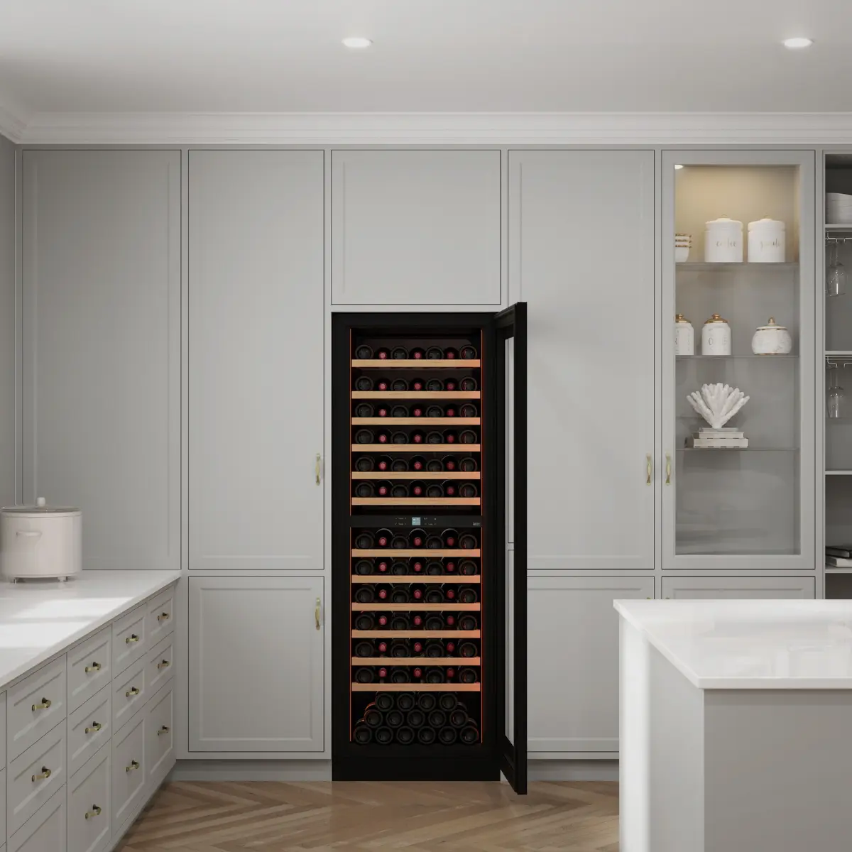 Noble 123 bottles - 2 zones - Black glass front