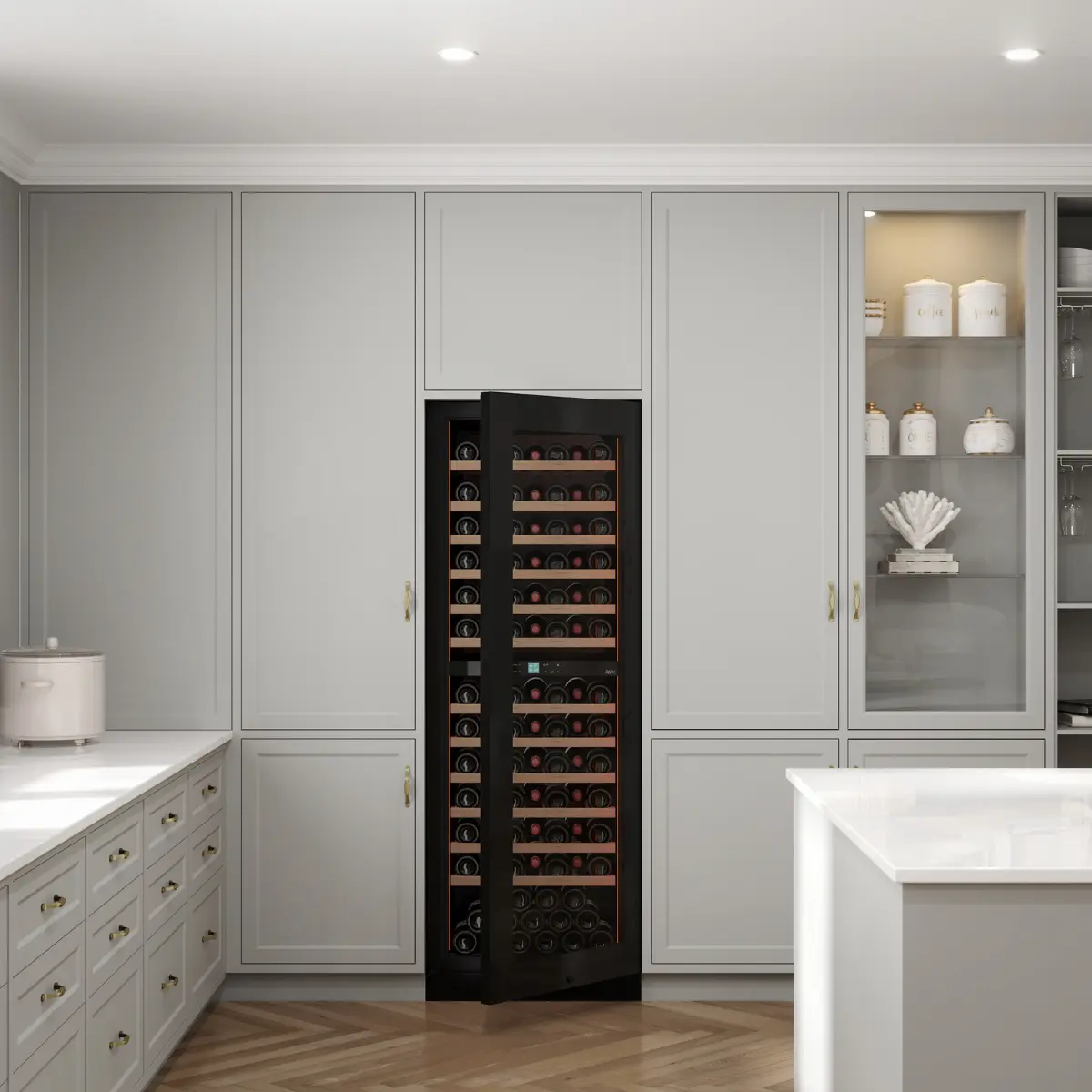 Noble 123 bottles - 2 zones - Black glass front