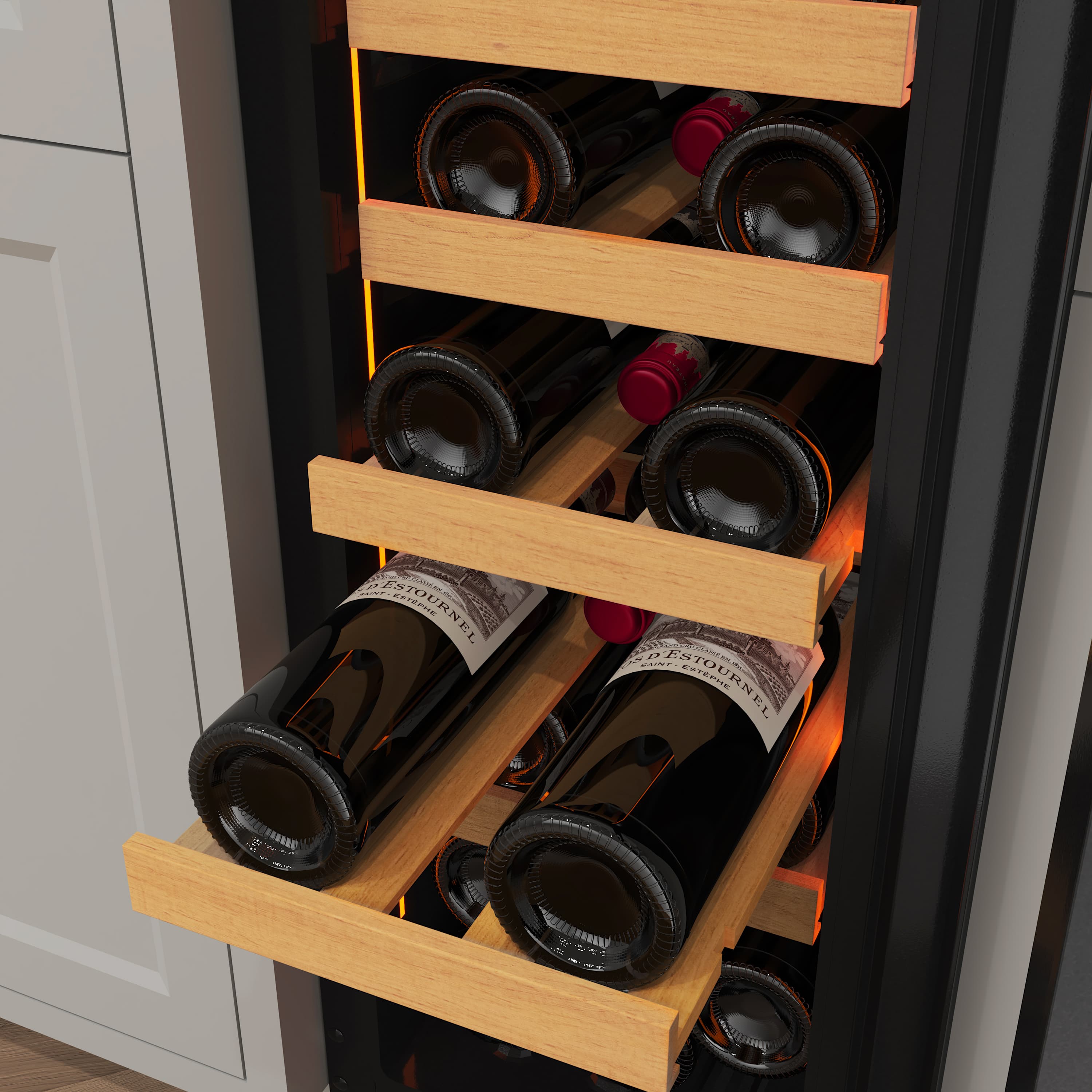 Noble 19 bottles - Single zone - Black glass front