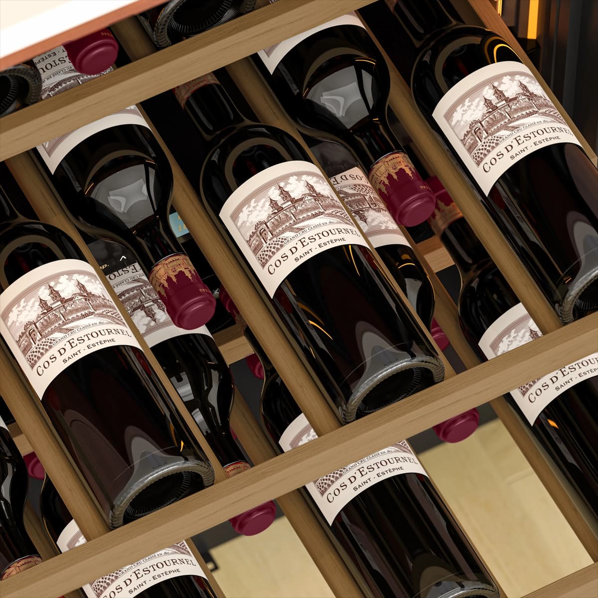 Noble 39 bottles - 2 zones - Black glass front