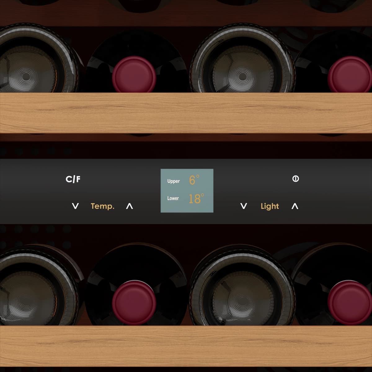 Noble 39 bottles - 2 zones - Black glass front