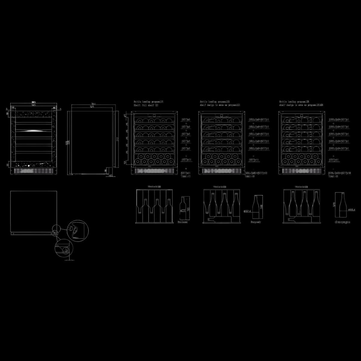 Noble 41 bottles - 1 zone - Black Glassfront
