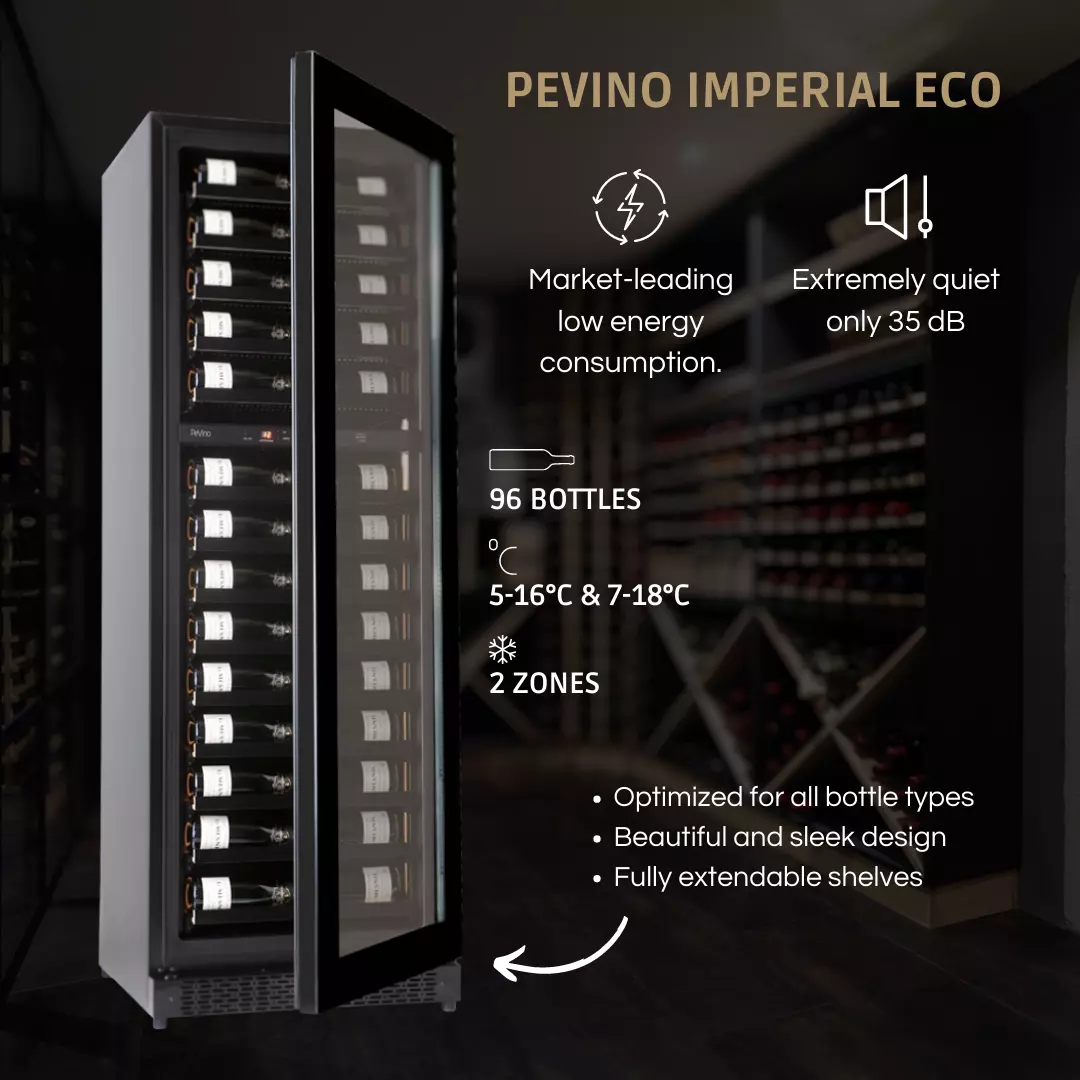 Imperial Eco 96 bottles, 2 zones, black
