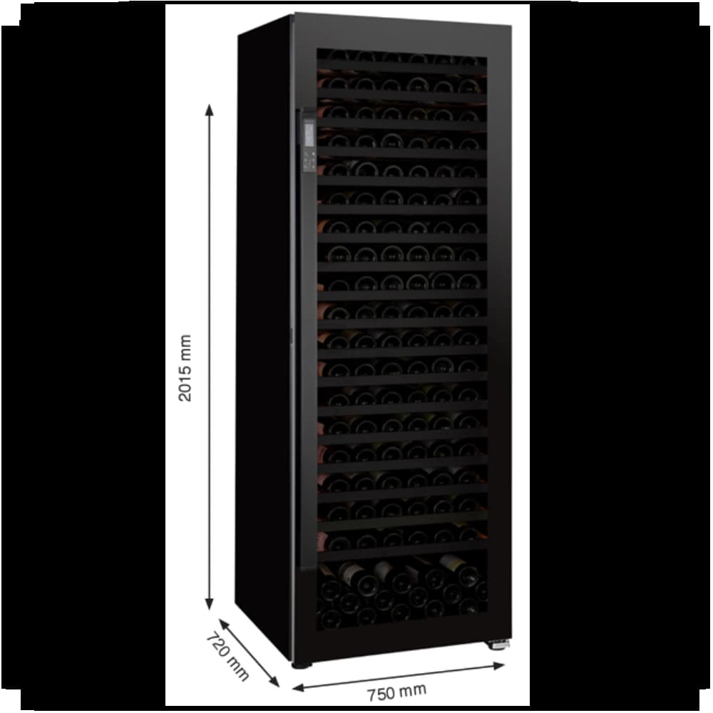 Imperial Giant 267 bottles - Single zone - Black glass front