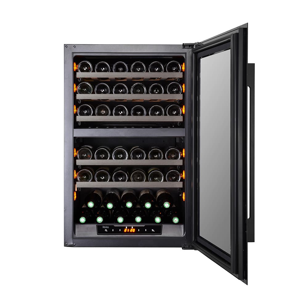 Majestic 42 bottles - Dual zone - Black glass front - Integrated