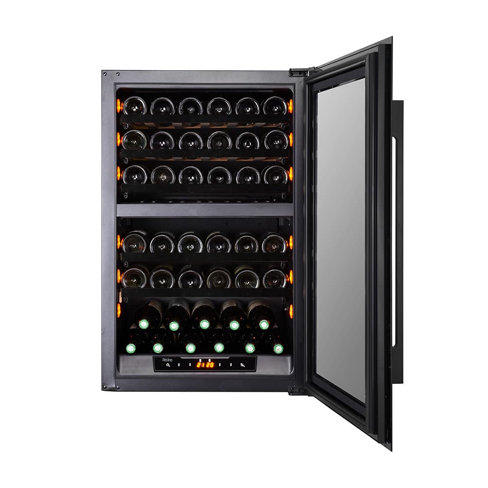 Majestic 42 bottles - Dual zone - Black glass front - Integrated