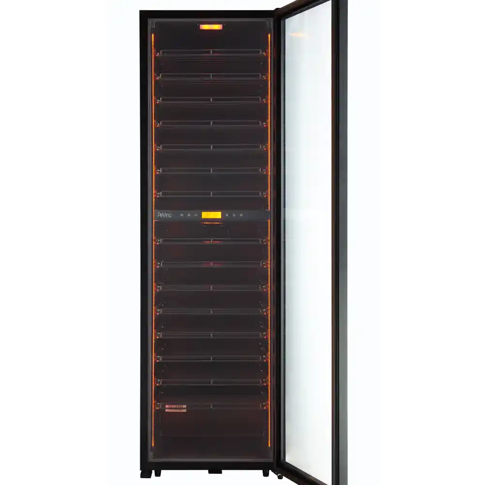 MS Noble 152 bottles - Metal shelves - 2 zone - black