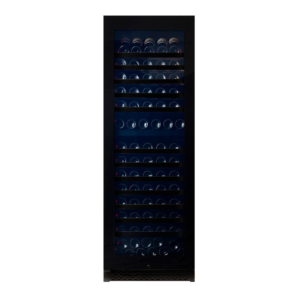 Majestic 150 bottles - 2 zones - Black glass front