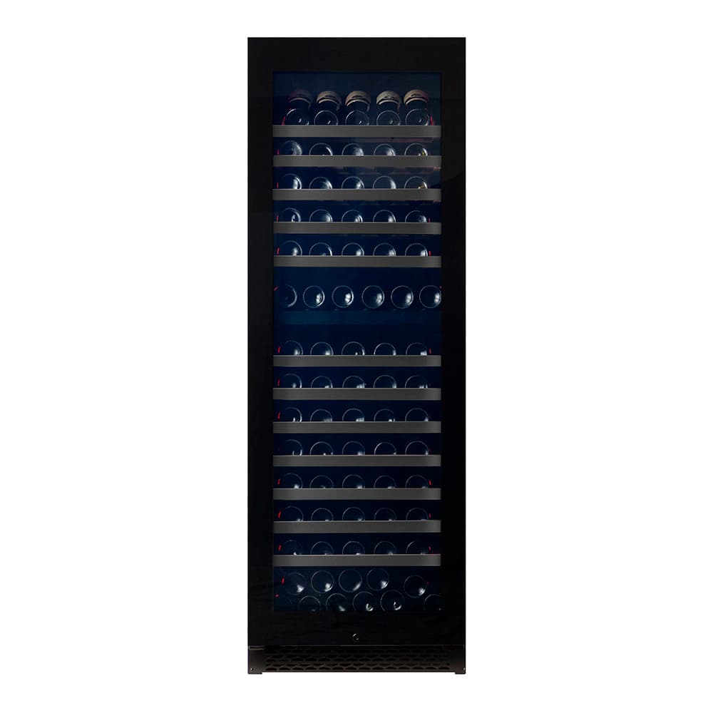 Majestic 150 bottles - 2 zones - Black glass front