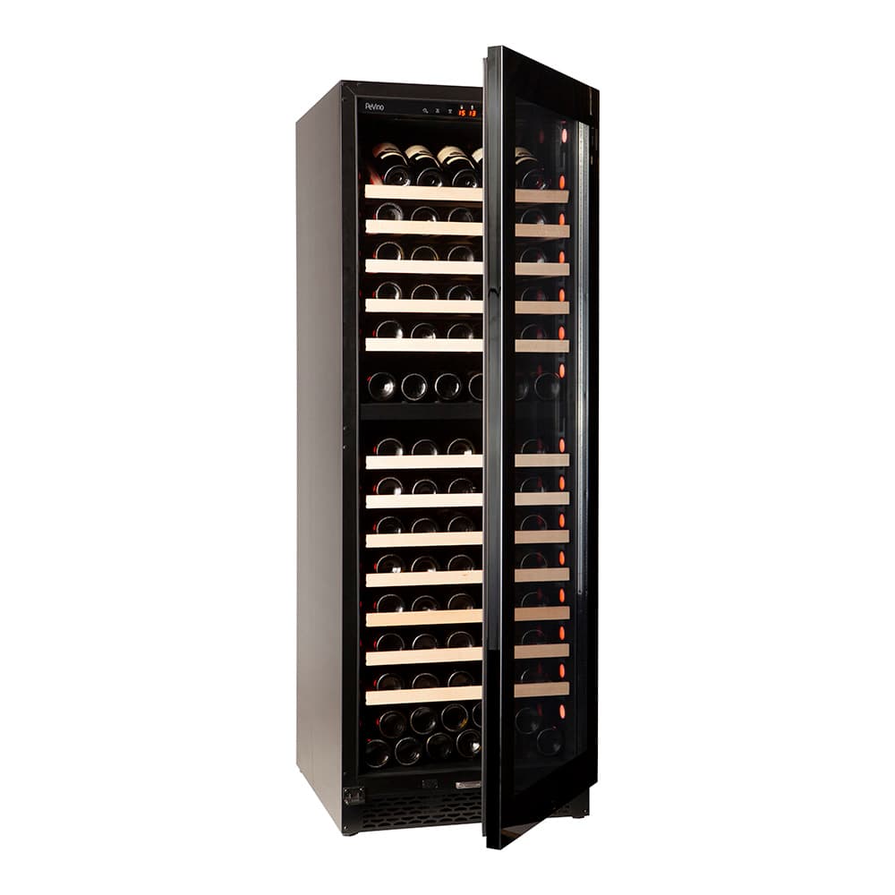 Majestic 150 bottles - 2 zones - Black glass front