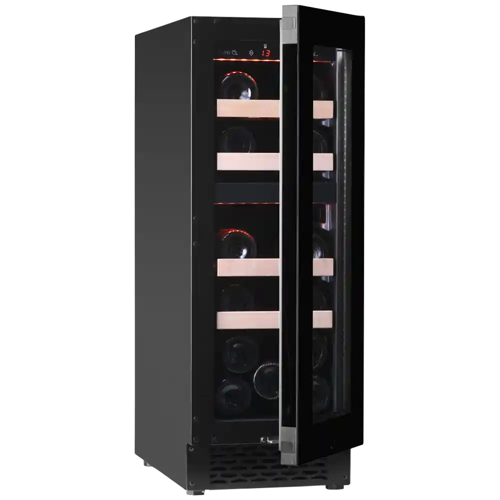 Majestic 17 bottles - 2 zones - Black glass front
