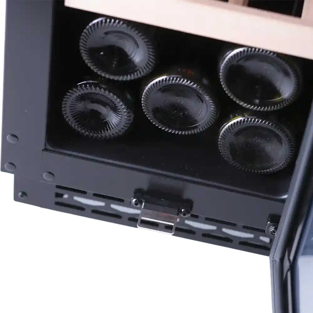 Majestic 17 bottles - 2 zones - Black glass front