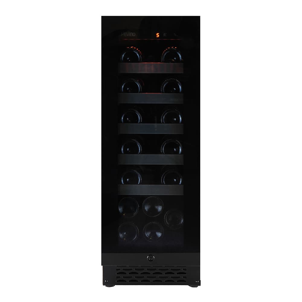 Majestic 20 bottles - Single zone - Black glass front