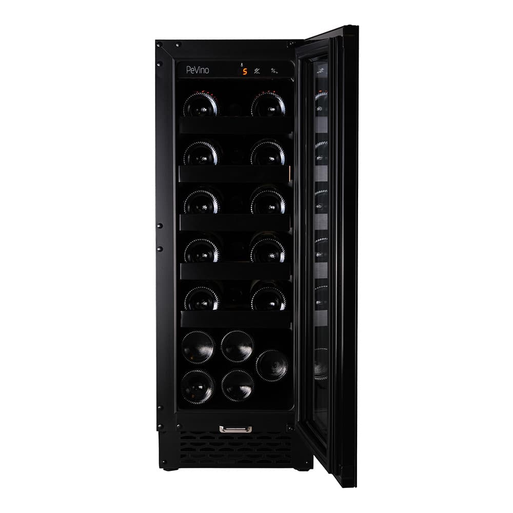 Majestic 20 bottles - Single zone - Black glass front