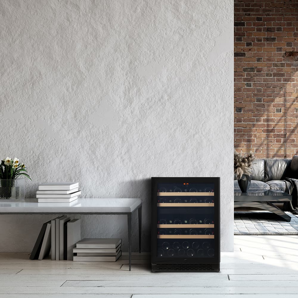 Majestic 39 bottles - 2 zones - Black glass front