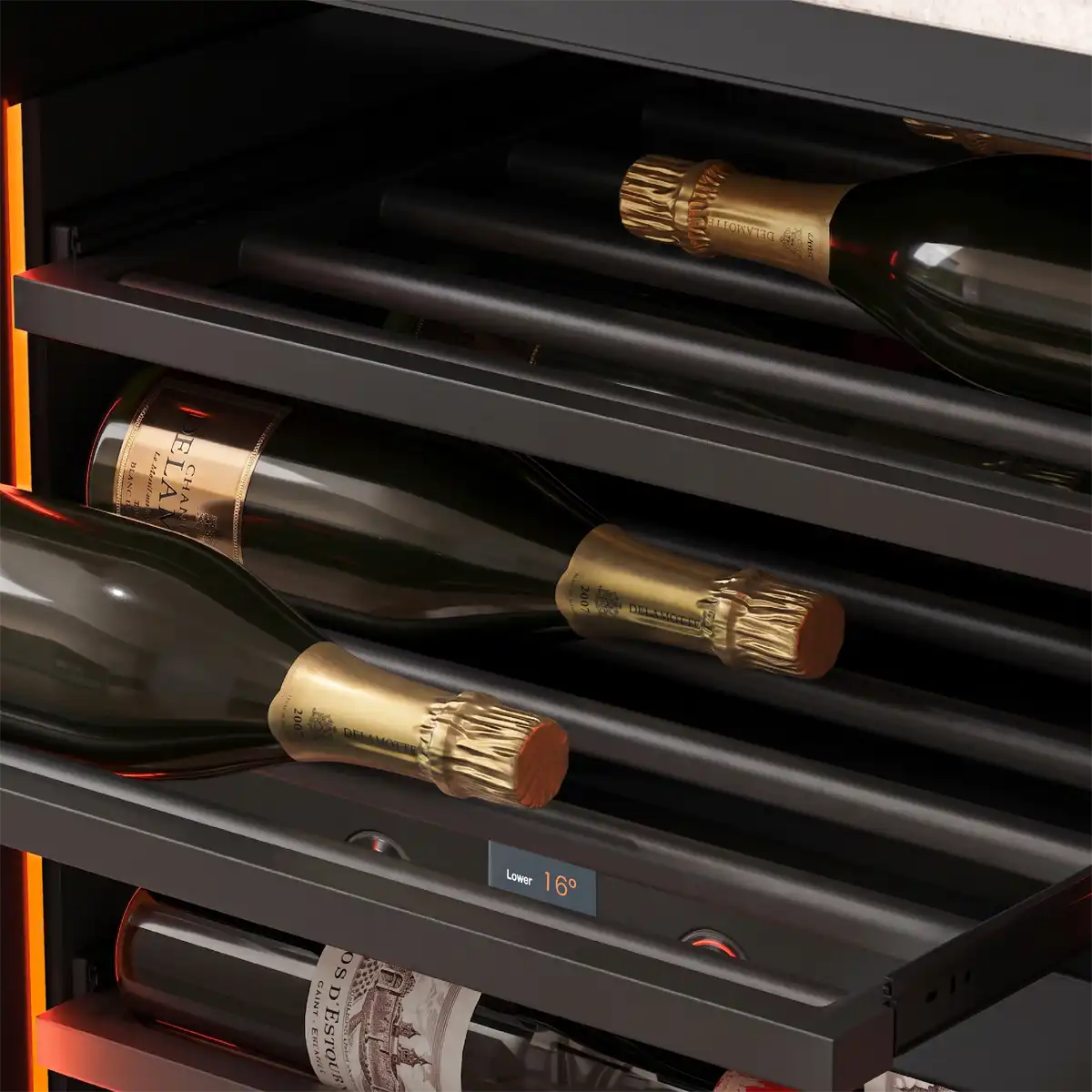 Pevino Imperial 35 bottles - Dual zone - Push open - Black glass front
