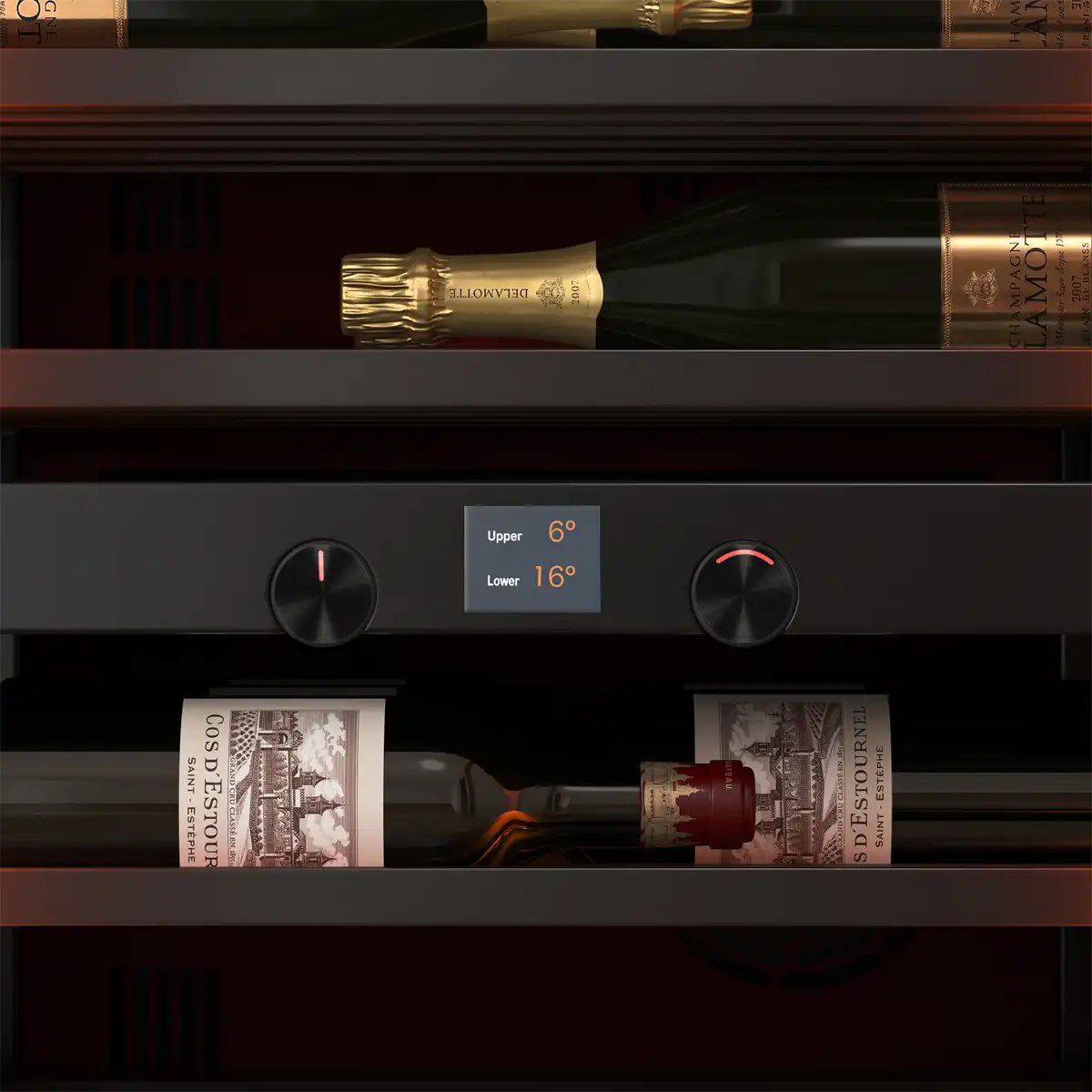 Pevino Imperial 35 bottles - Dual zone - Push open - Black glass front