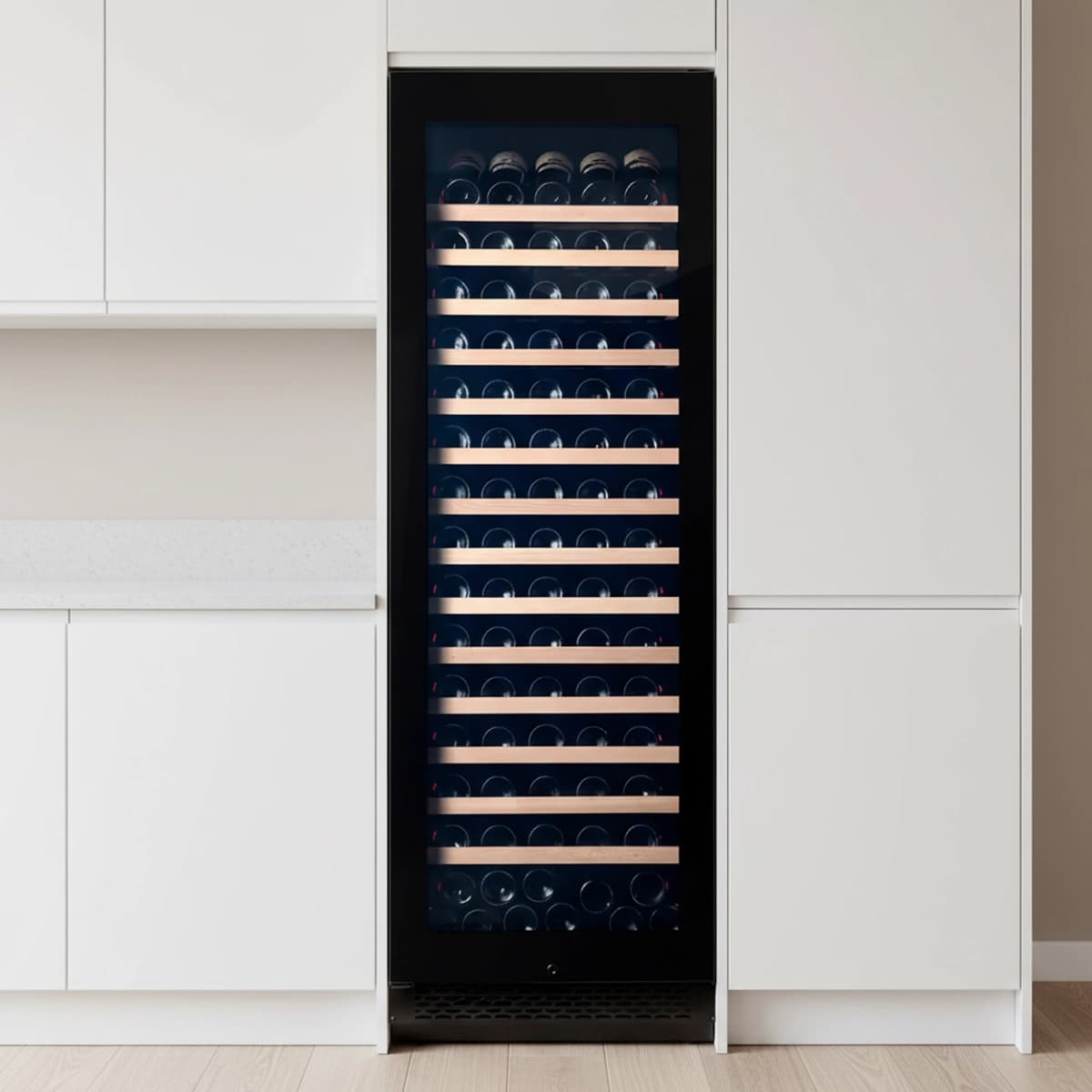 Majestic 159 bottles - 1 zone - Black glass front