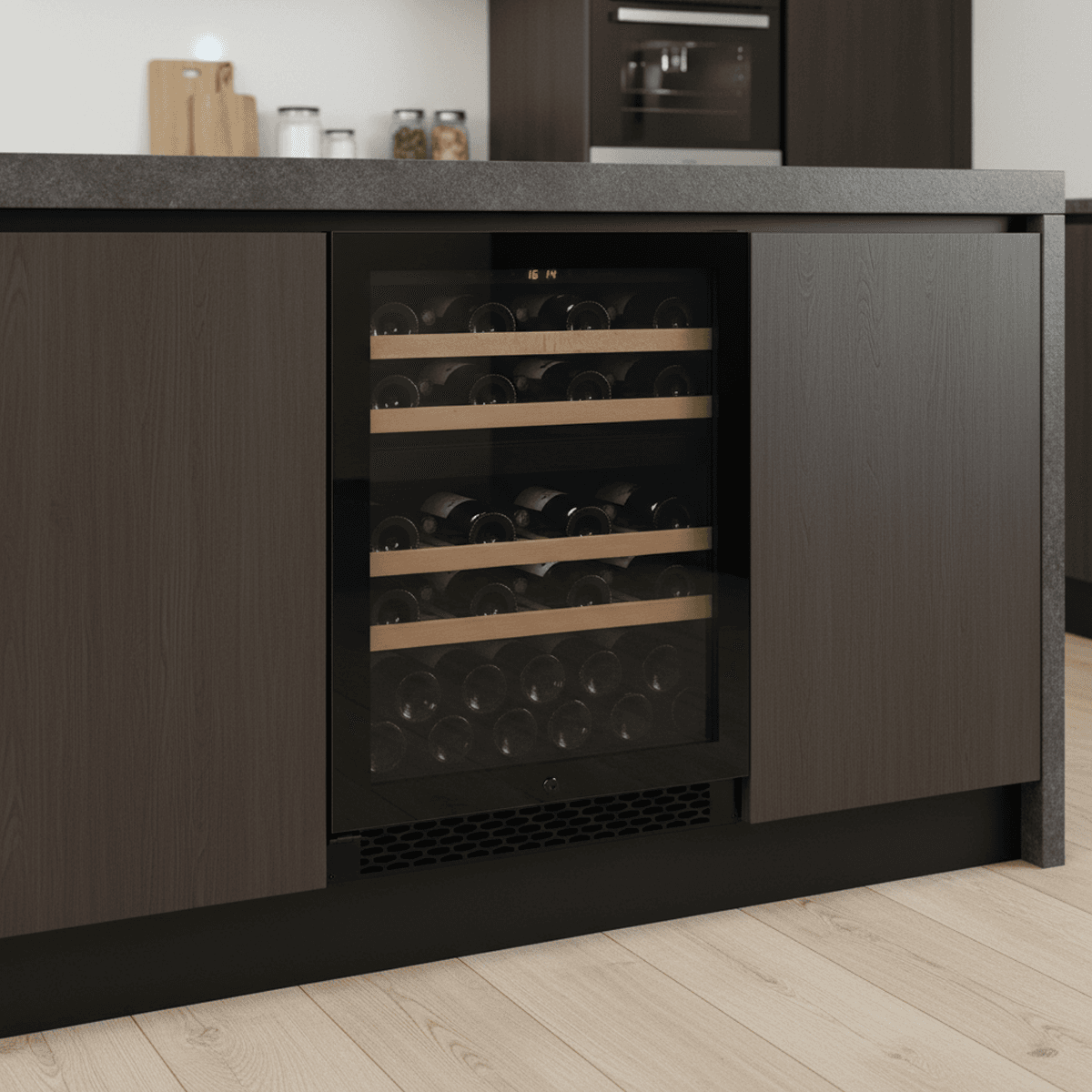 Majestic 39 bottles - 2 zones - Black glass front